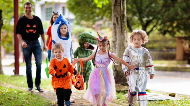 Kids trick or treating